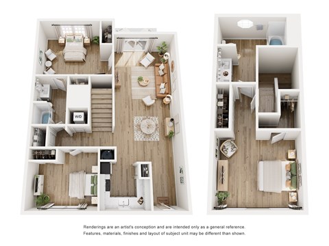 Floor plan for 3 beds, 2 baths, 1400 sqft